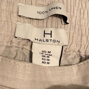 Halston wide leg linen pant